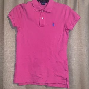 Ralph Lauren | hot pink polo | women’s small